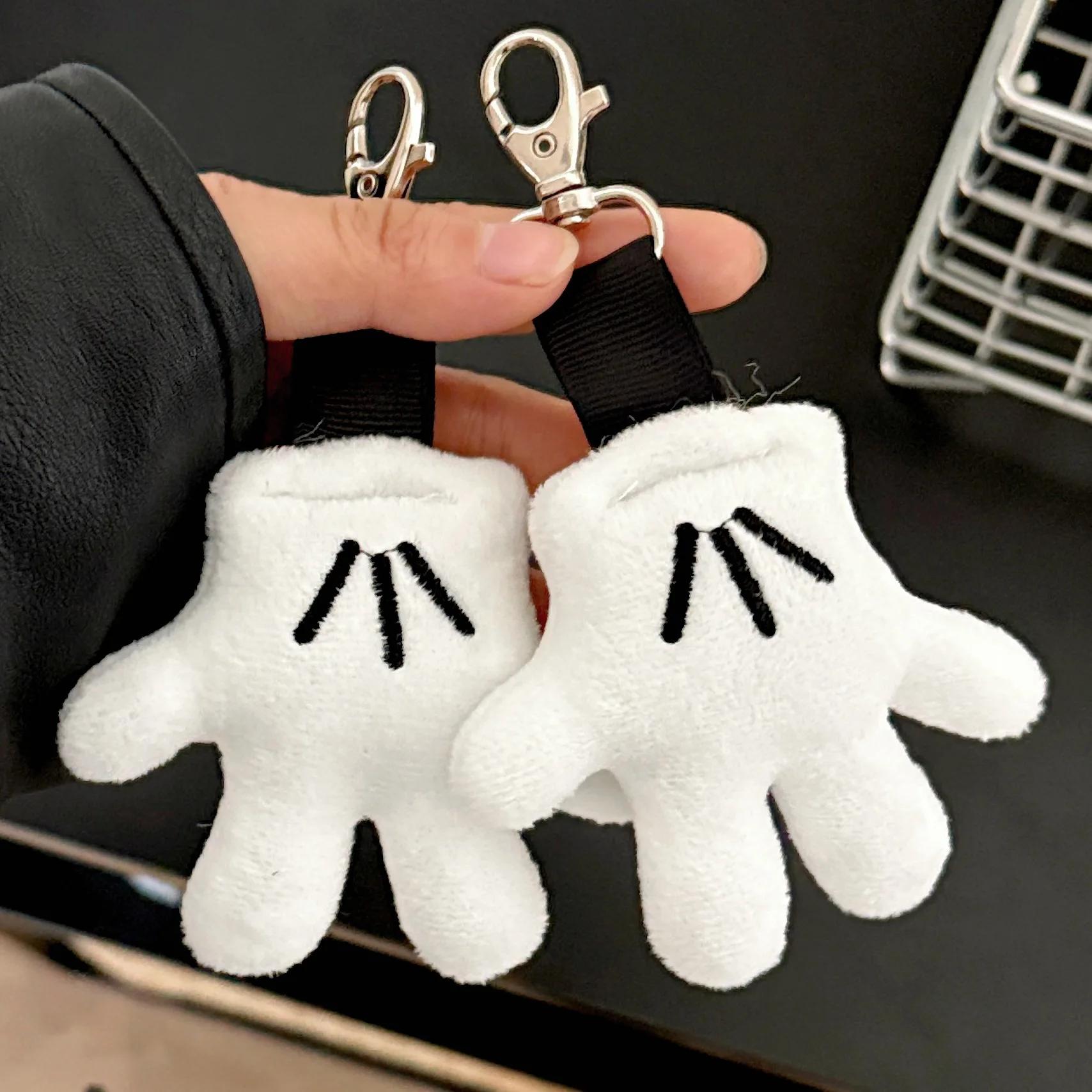 Pendentif gant en peluche créatif et merveilleux, 1/2 pièces, mignon, porte-clés, décoration de sac