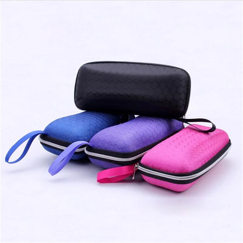 Nouveau étui à lunettes à fermeture éclair en nid d'abeille étui à lunettes de soleil portable sac à