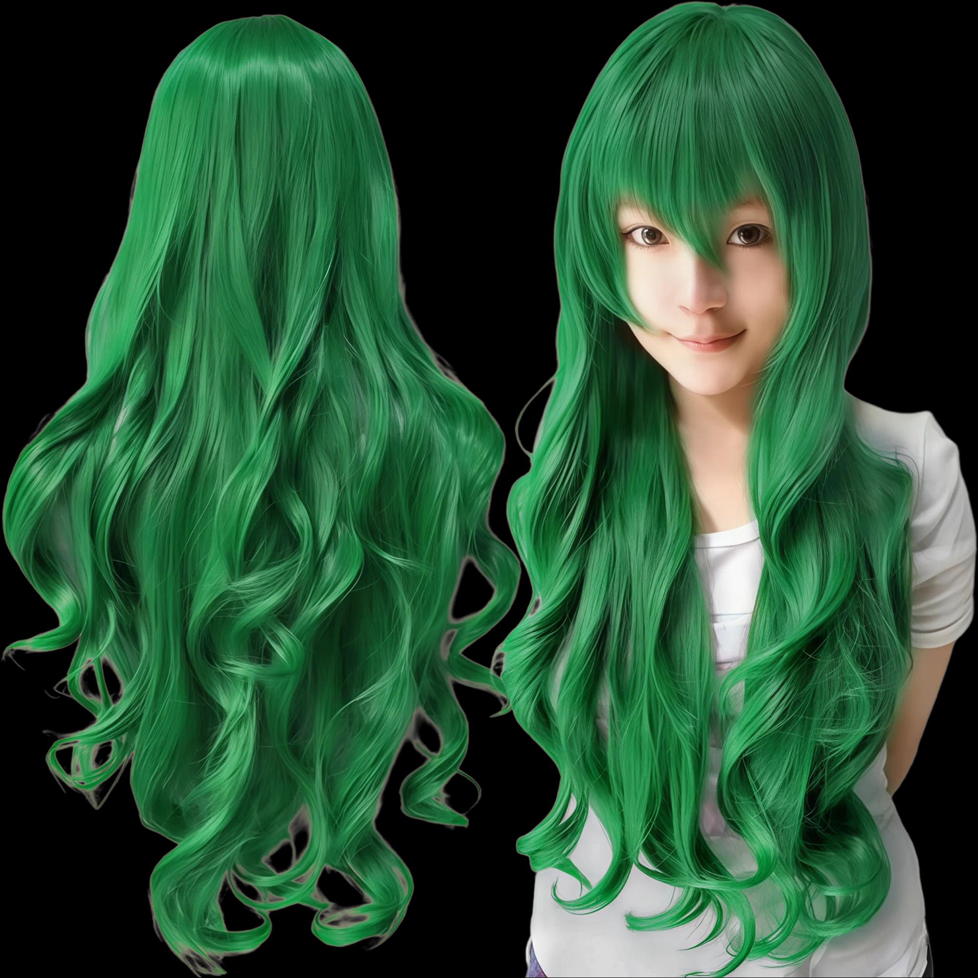 Perruque synthétique longue brune pour cosplay, perruque lolita bouclée, perruque anime, postiche Ch