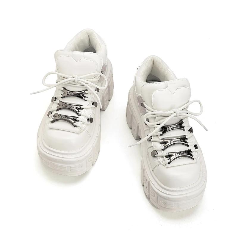 2026 gothique cheville Rock bottes femme baskets nouveau Style Punk femmes chaussures à lacets talon