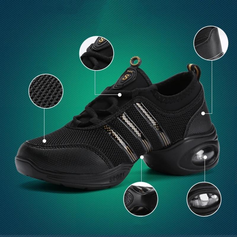 Chaussures de Jazz respirantes à lacets pour femmes, chaussures de danse modernes, baskets confortab