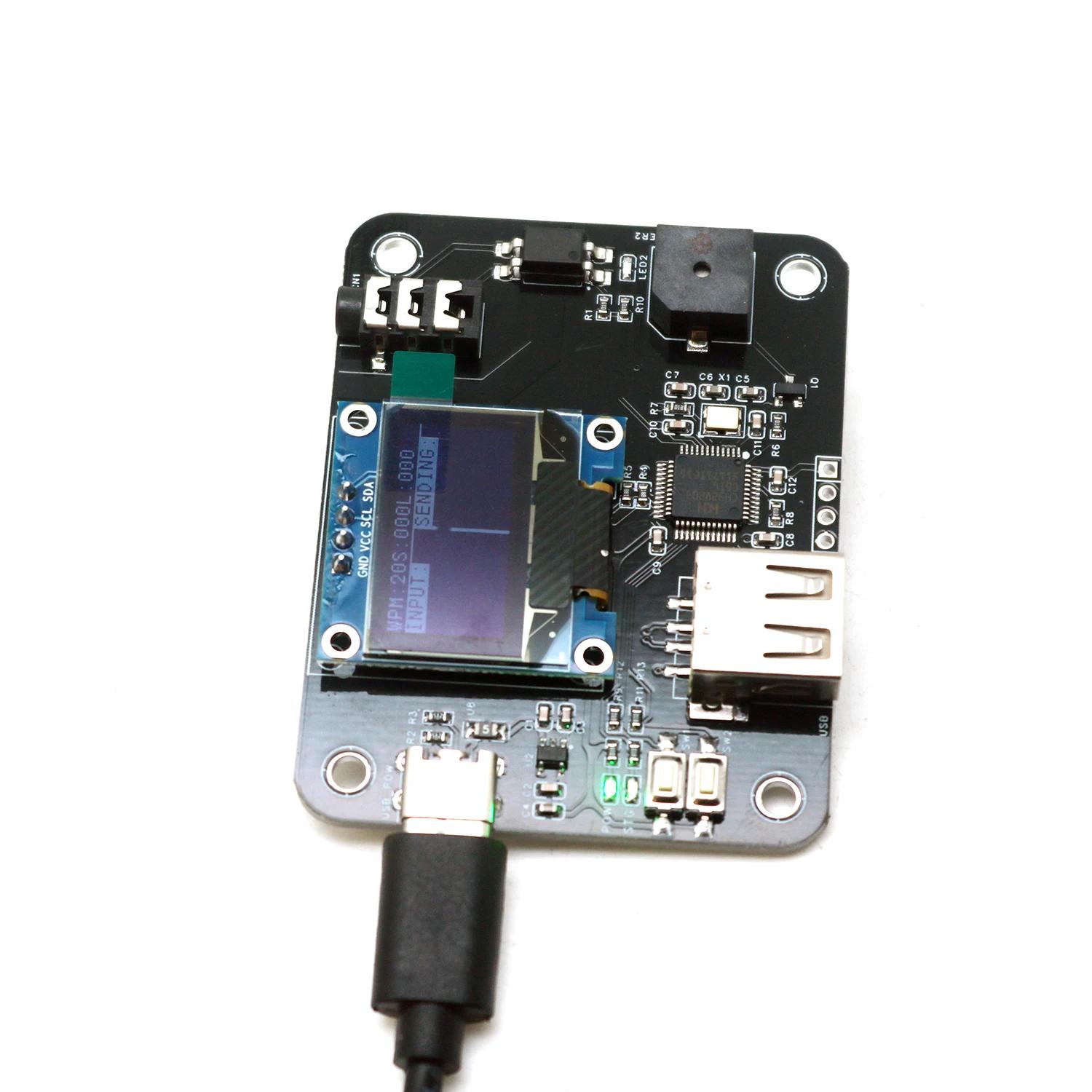 Clavier d'entraînement et de transmission de radio amateur CW avec écran OLED et USB, clavier électr