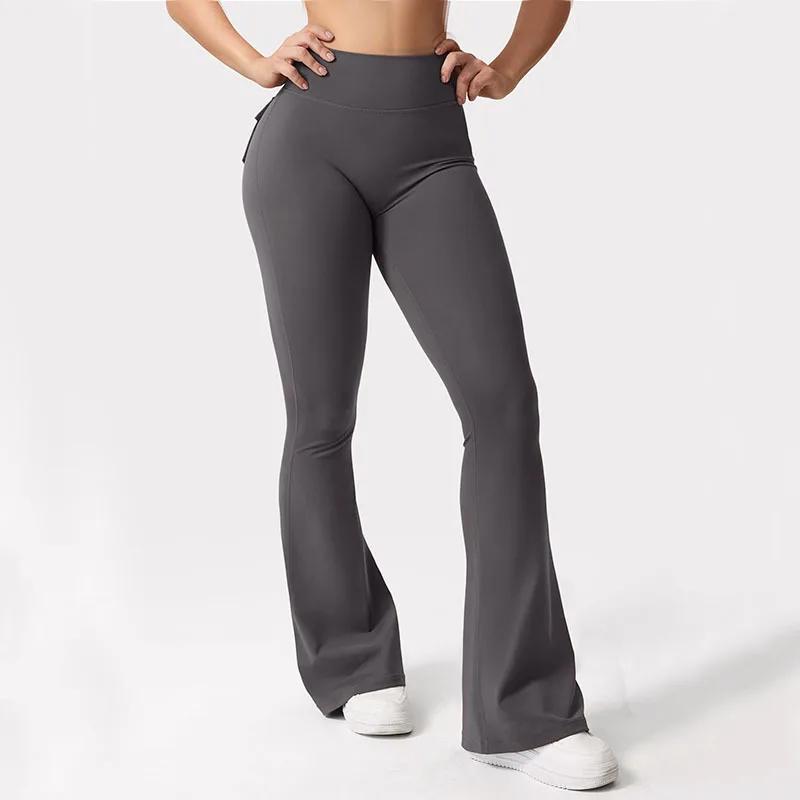 Leggings de Yoga à jambes larges et extensibles pour femmes, sensation nue, vêtements de travail de 