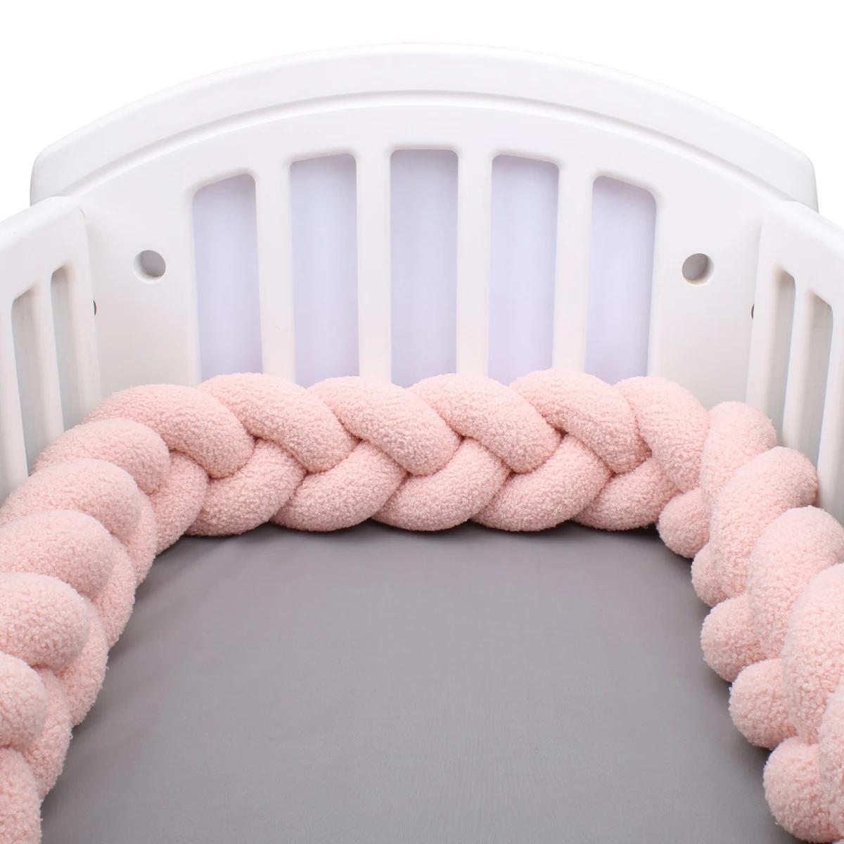 Tour de lit bébé tresse 1-4 mois - Pare-chocs berceau décoratif coussin protection chambre