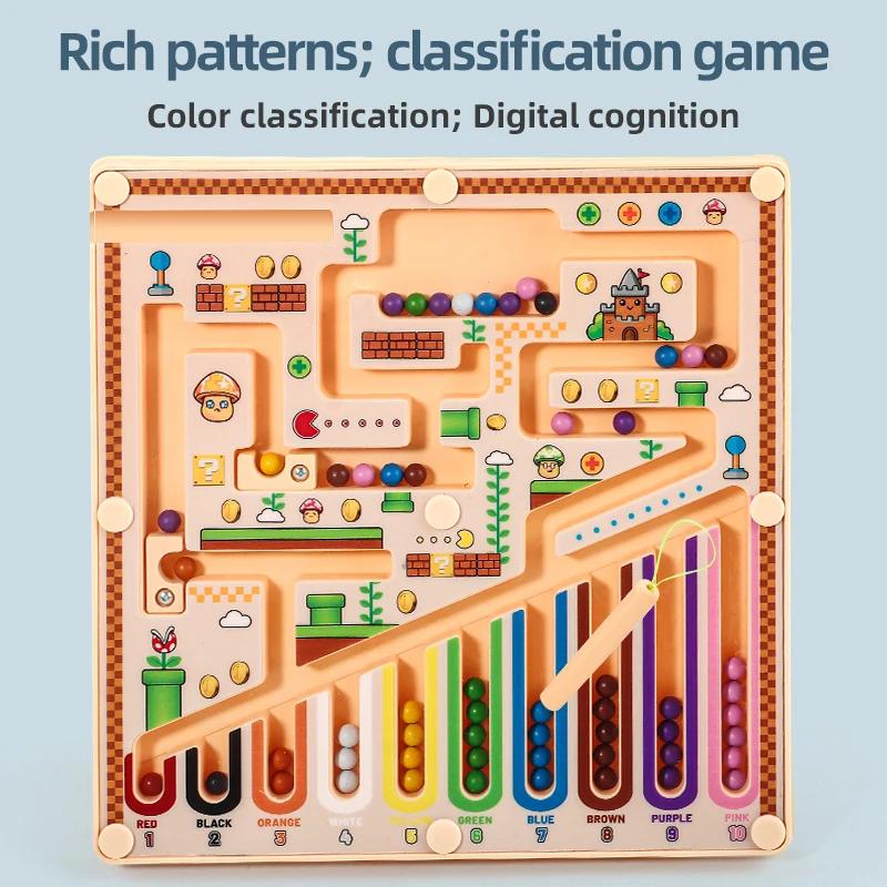 Un labyrinthe magnétique, un jouet de puzzle avancé pour enfants, qui améliore la pensée mathématiqu