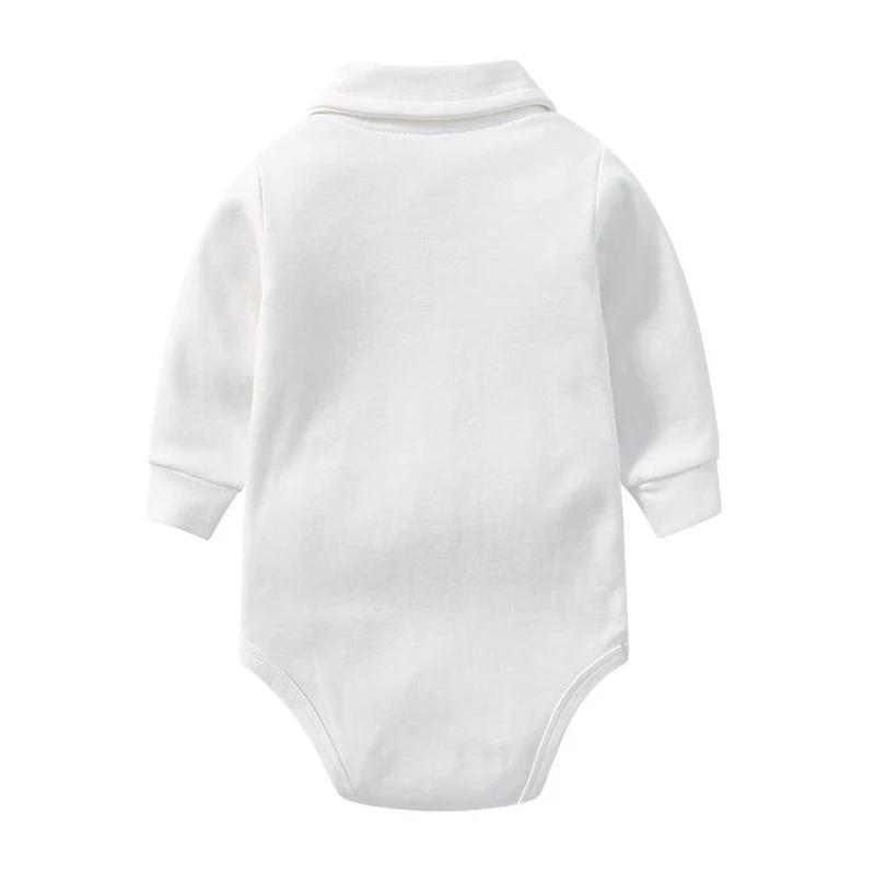 vêtements pour bébés Polo à manches longues pour nouveau-né, barboteuse pour tout-petits, 100% coton