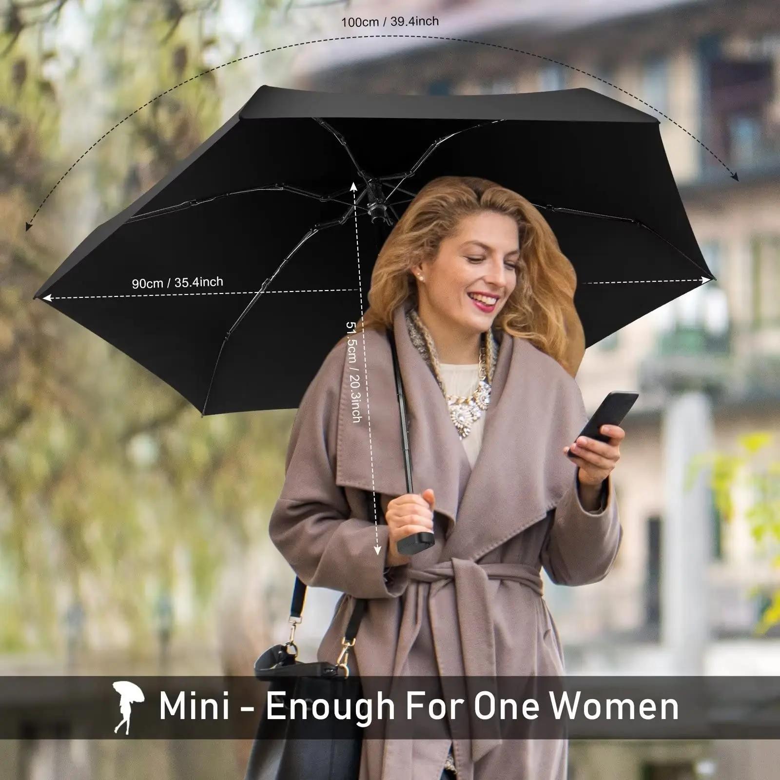 Petit Mini parapluie UV pour femmes, léger, Compact, de voyage, Parasol Portable, pour l'extérieur, 