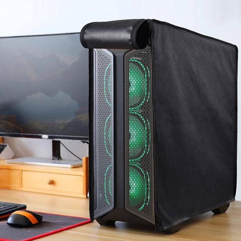 Housse anti-poussière pour boîtier d'ordinateur de bureau, sac de protection complet efficace, houss