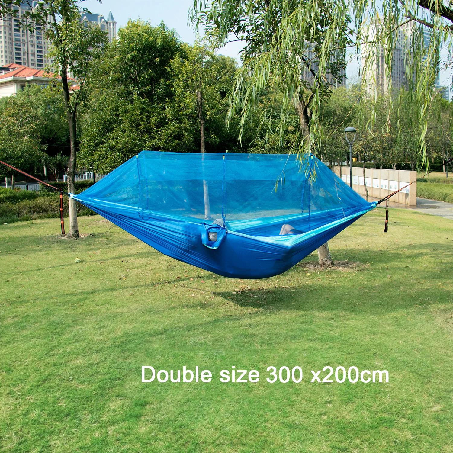 Hamac de couchage suspendu en tissu Nylon, Simple et Double taille, Portable, voyage, Camping en ple