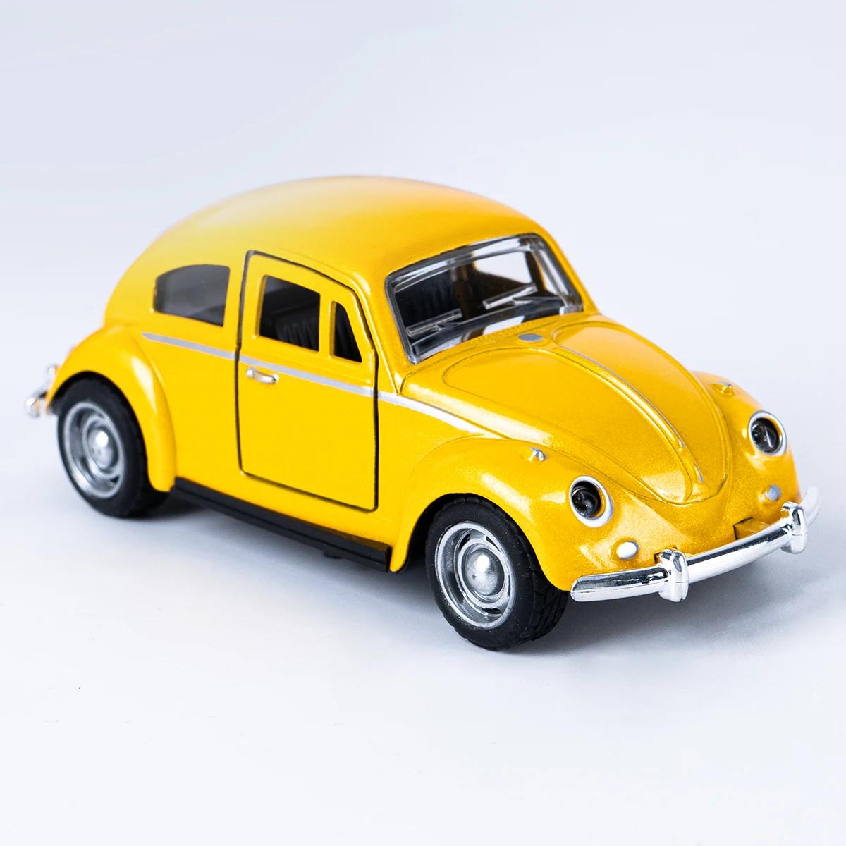 Classique 1: 36 tour alliage Double porte rétro coccinelle voitures modèle garçons et enfants jouets