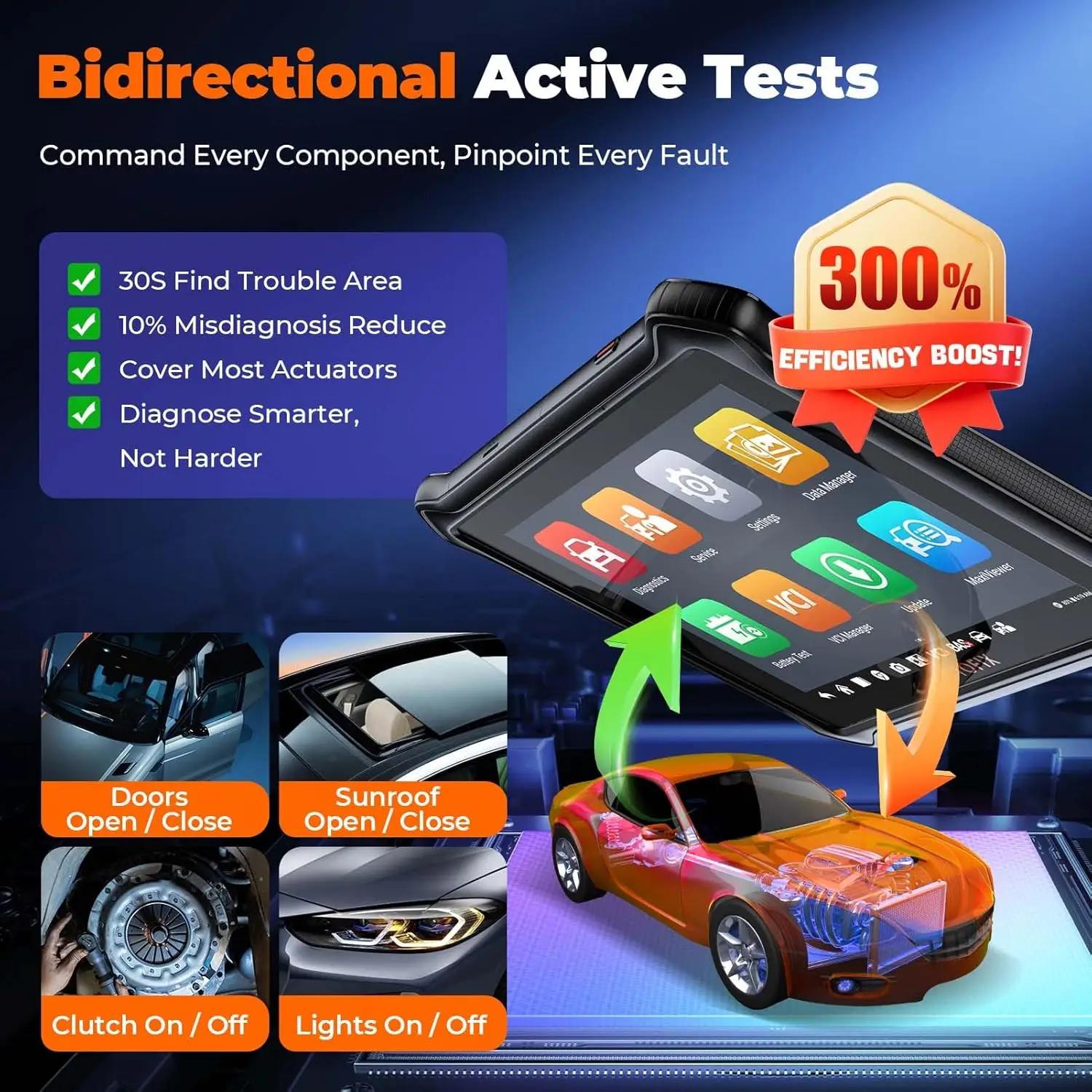Scanner OBD2 automobile OTOFIX D1 Lite, mise à jour de 2 ans, contrôle bidirectionnel, outil de Diag