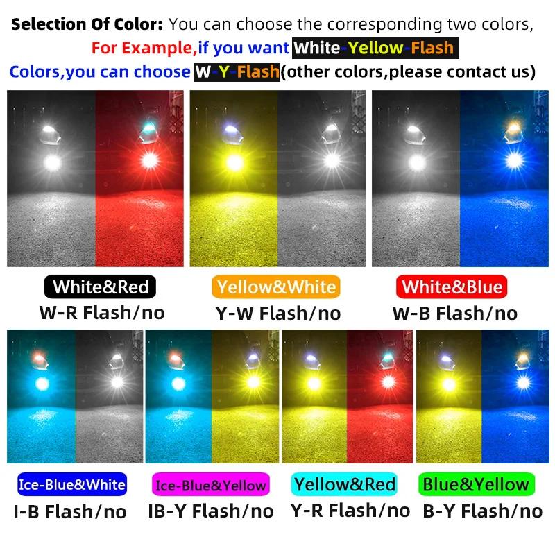 Double ampoule LED H1 H3, 2 pièces, lumières antibrouillard de voiture, 12V 24V 6000K, lumière blanc