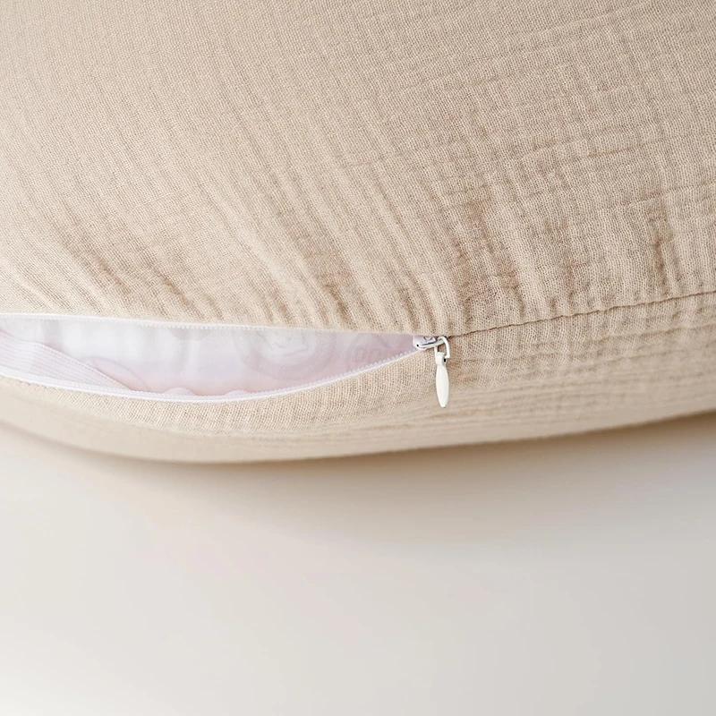 2 pièces/ensemble housse de coussin d'allaitement pour oreillers d'allaitement Ultra-doux mousseline