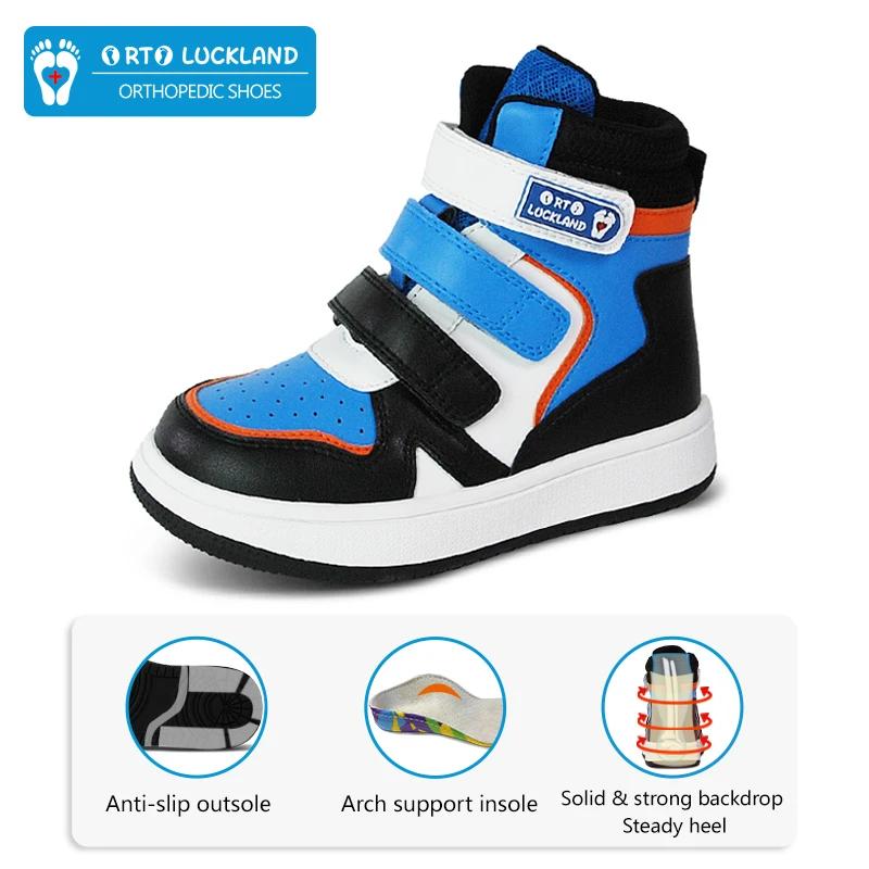 Ortoluckland enfants chaussures décontractées enfants orthopédiques en cuir Sneaker garçons filles s