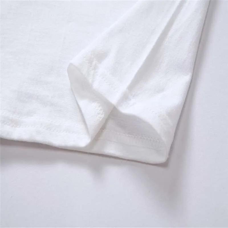 T-shirts à manches courtes pour hommes et femmes, haut en coton blanc à col rond, haut ample, épais,