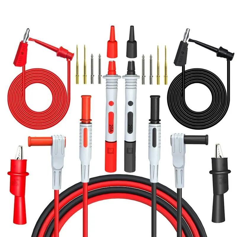 Kit de fils de Test P1308B, 18 pièces, fiche banane de 4MM pour tester le câble à crochet, sonde mul