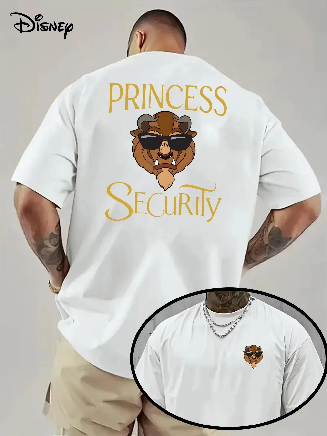Disney La Belle et La Bête T-shirt Imprimé 2026 Hommes et Femmes Été Nouveau Manches Courtes Lâche Q