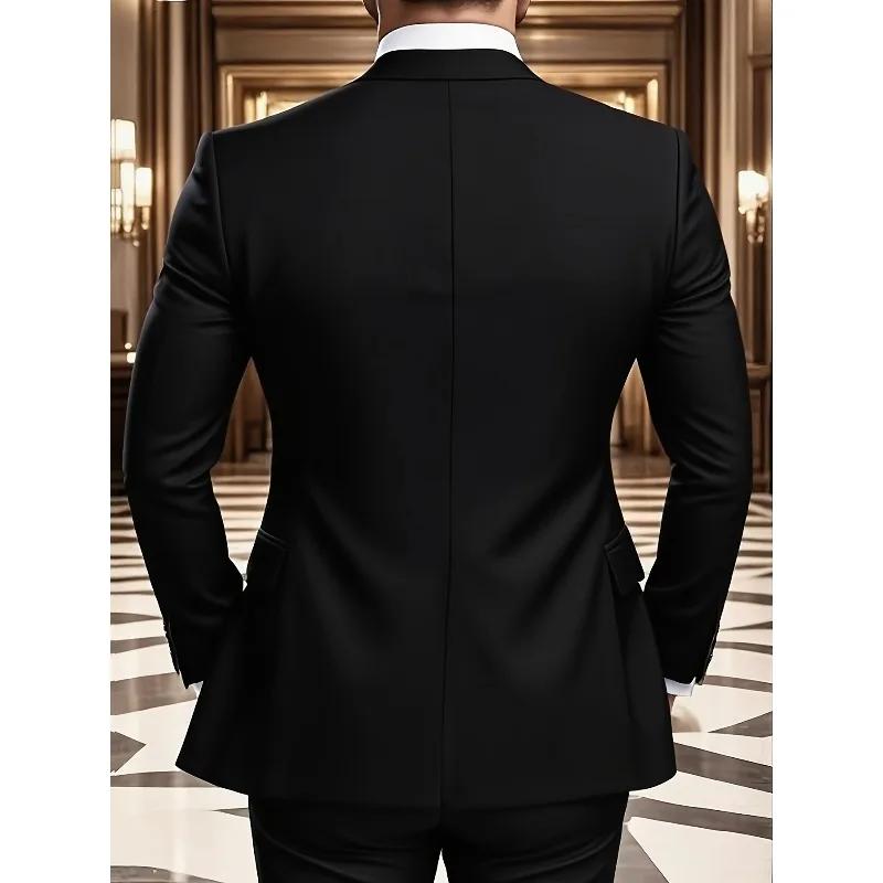 Costume formel homme 3 pièces à simple boutonnage, tenue d'affaires toutes saisons, meilleure vente 