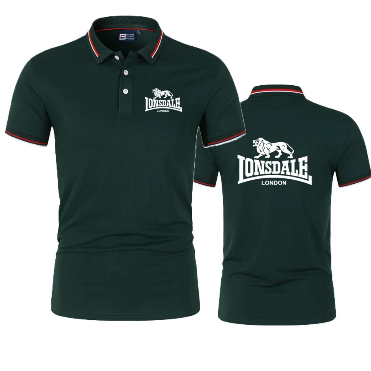 LONSDALE Polo à manches courtes pour hommes, nouveau haut décontracté de style streetwear d'été pour