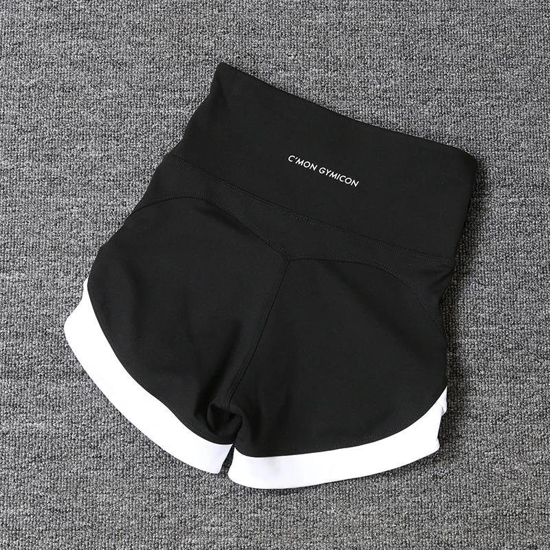 Short de sport taille haute pour les abonnés aux documents, pantalon de yoga serré, élastique, pêche