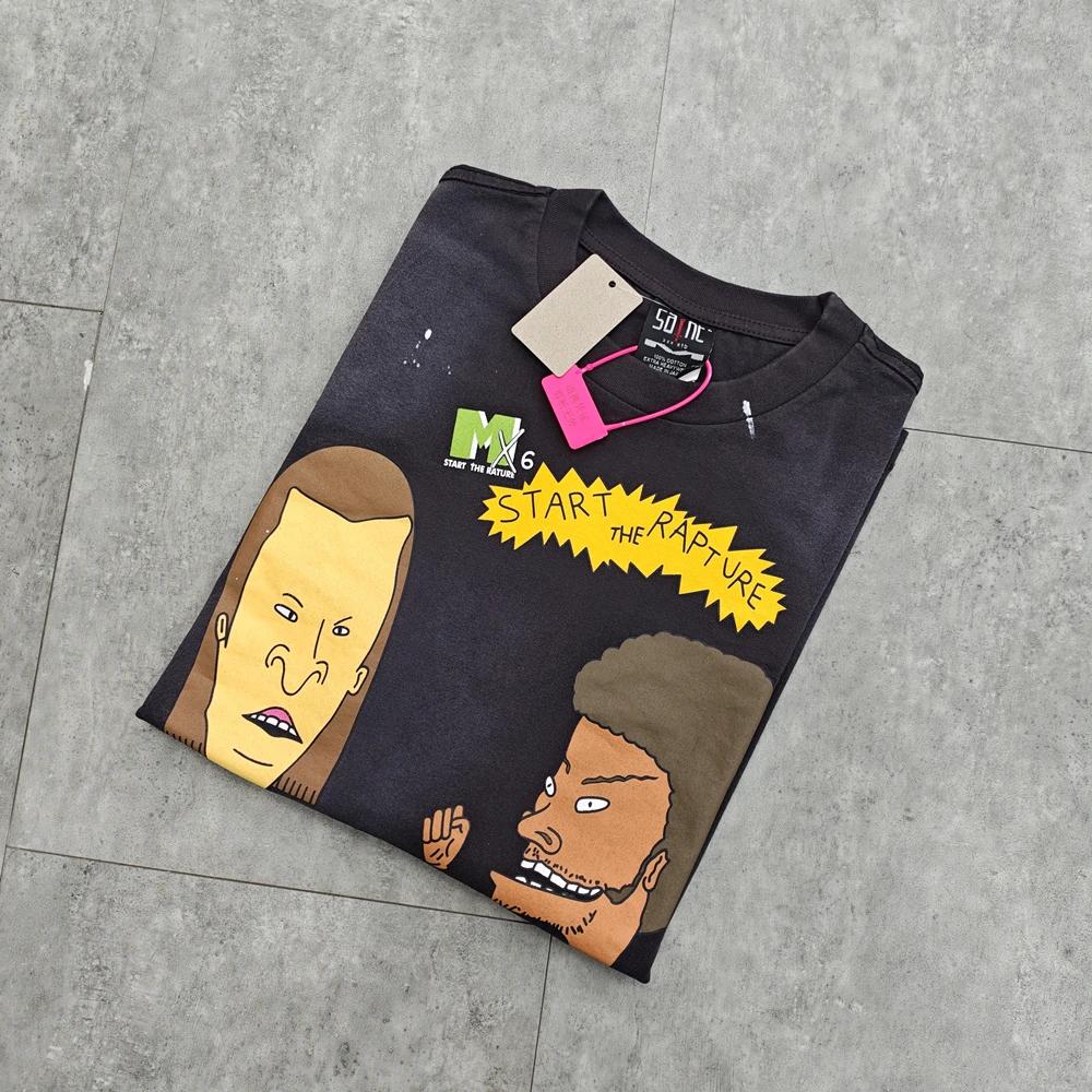 Yao mode Saint de Michael 25SS t-shirt décontracté hommes hauts vêtements surdimensionné Vintage amp