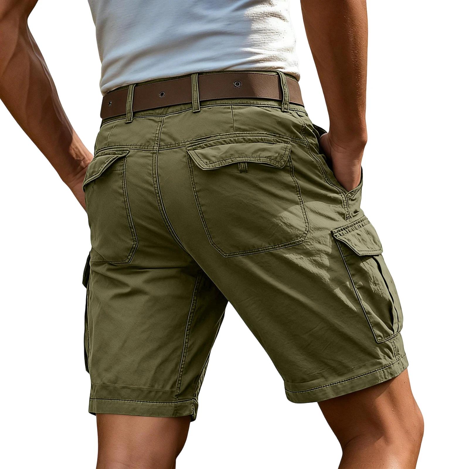 Shorts cargo d'été pour hommes, décontractés et élégants, shorts athlétiques à jambe droite, plusieu
