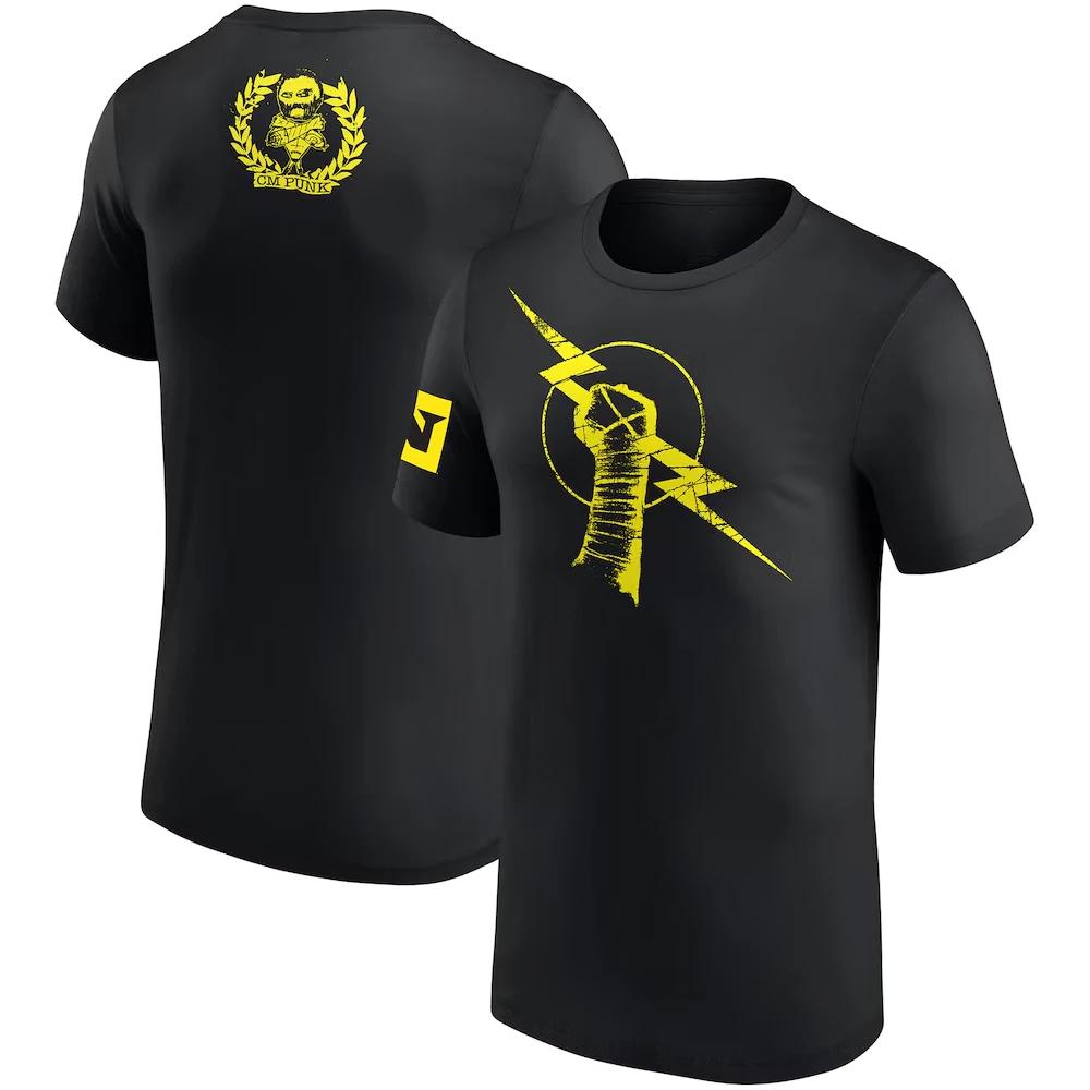 T-shirt Ringer CM Punk Best In The World pour homme, blanc et noir, imprimé 3D, sport, séchage rapid