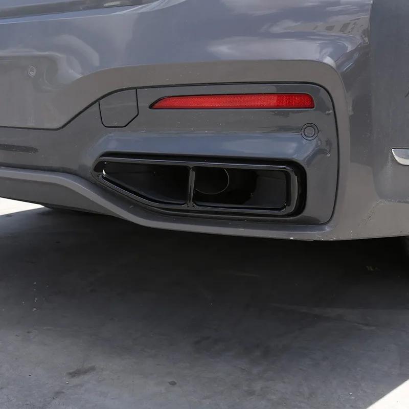 Couvercle de Sortie de Silencieux Arrière de Voiture en Acier Inoxydable, Autocollants pour BMW Séri