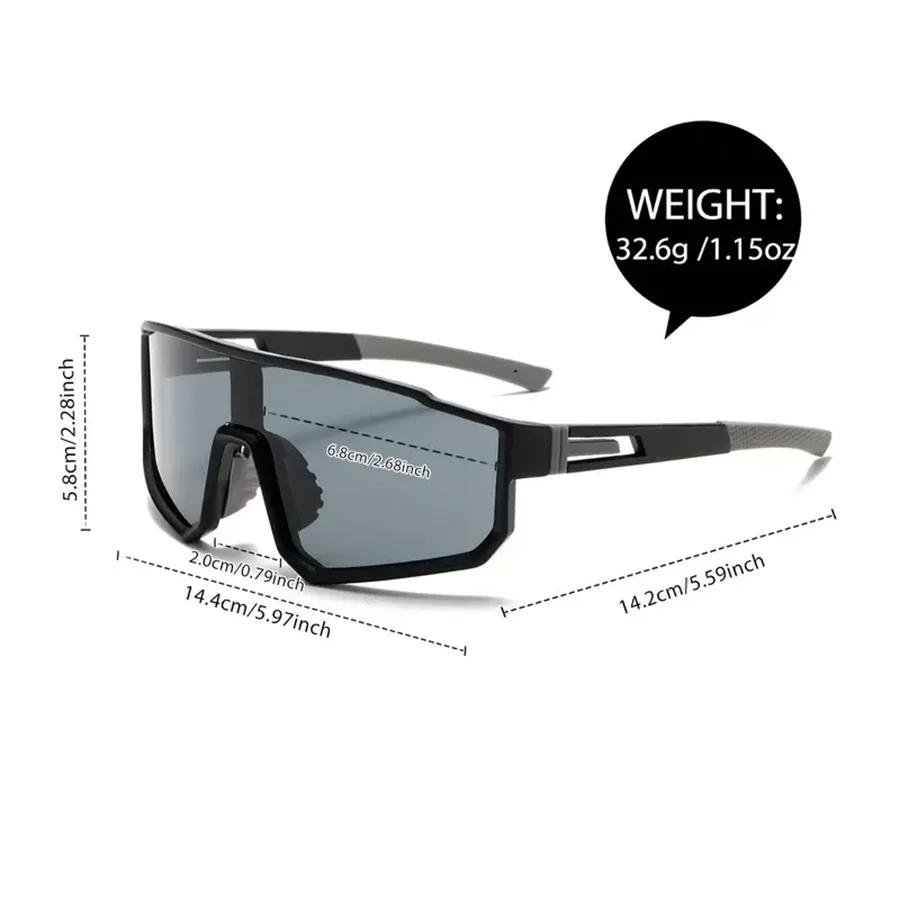 Lunettes de cyclisme surdimensionnées pour hommes, vélo, coupe-vent, revêtement coloré, lunettes de 