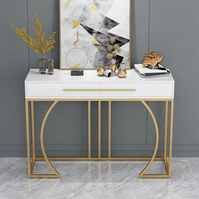 Table console italienne MELEntry en bois, meuble ultra-étroit, table d'entrée moderne et minimaliste