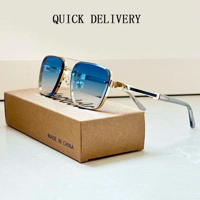 2025 Lunettes De Soleil carrées hommes luxe Vintage Lunettes De Soleil femmes à la mode rétro Lunett