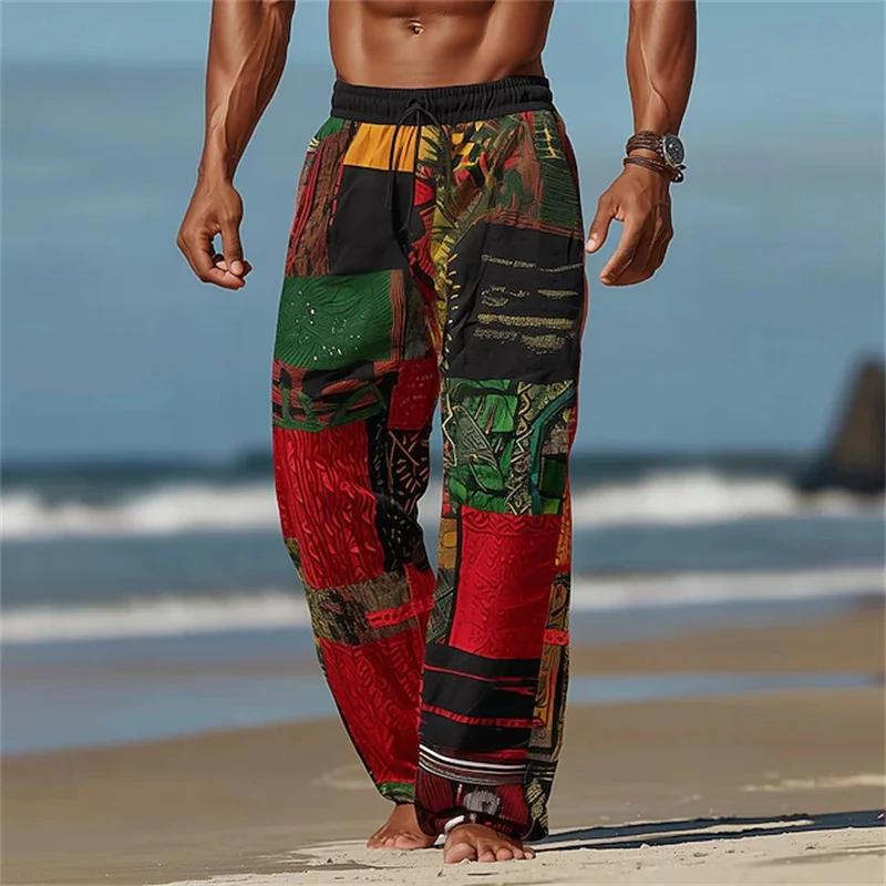 Nouveaux pantalons décontractés pour hommes, coupe ample, avec motifs géométriques imprimés en 3D, p