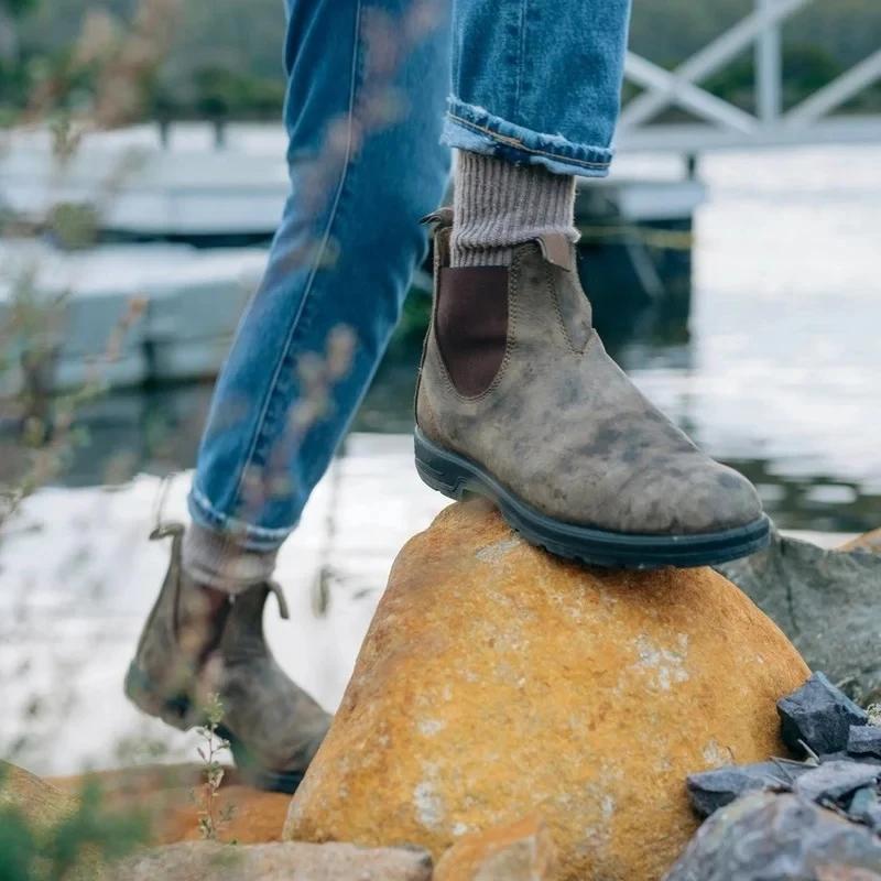 Bottes décontractées à la mode pour hommes, semelle extérieure confortable et Durable, chaussures de