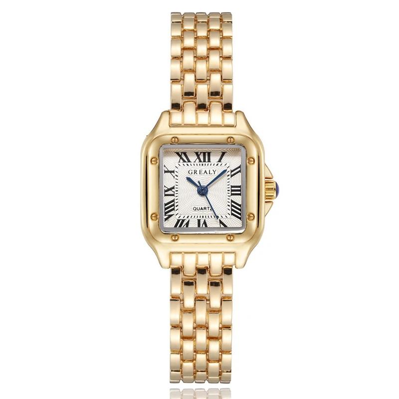 Montres de luxe en strass pour femmes, montre-bracelet à Quartz carrée, Simple, horloge pour dames