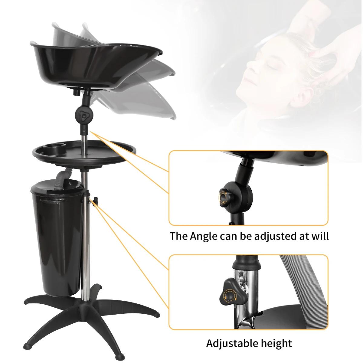Filles à shampoing portable réglable recommandé, évier de coiffeur, bassin de lavage mobile pour che