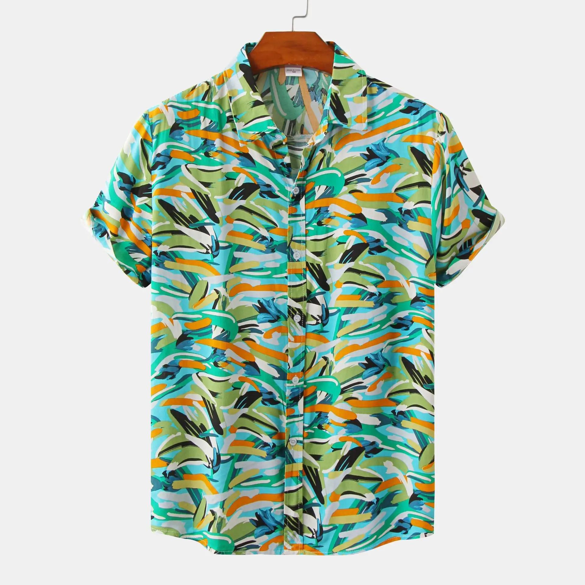 Chemise hawaïenne à manches courtes pour hommes, mode décontractée, Style plage sociale, surdimensio