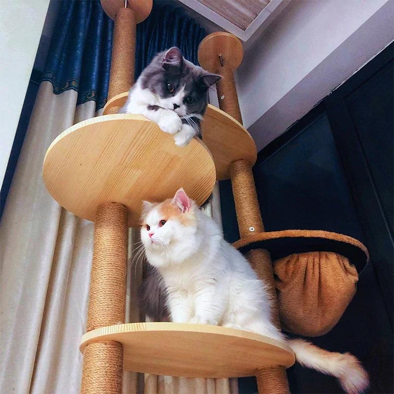 Poste à gratter en PVC pour arbre à chat, cadre d'escalade de remplacement, corde en Sisal, enchevêt