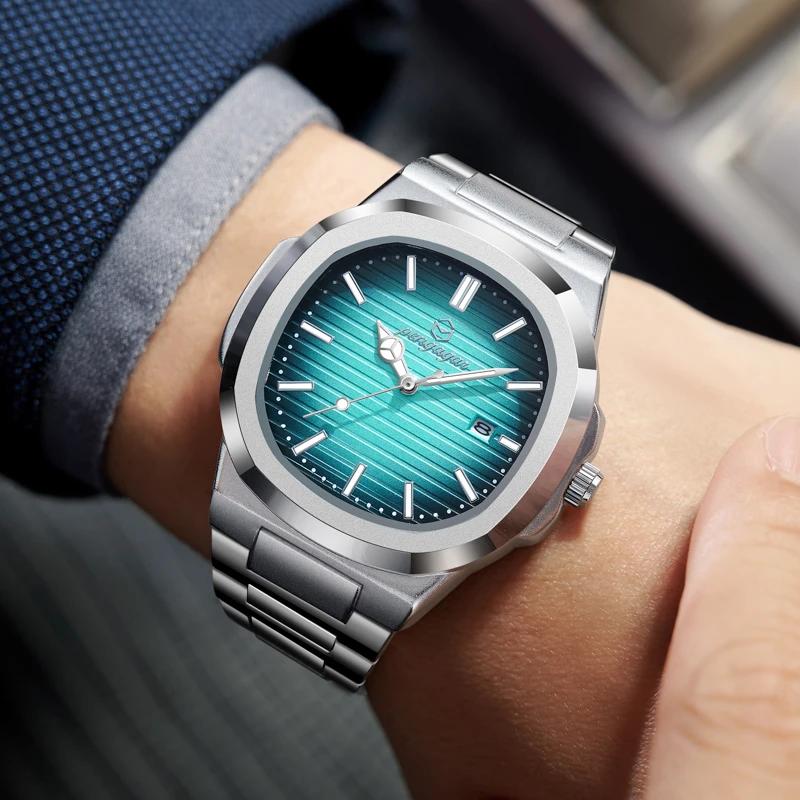 Nouvelle Montre Militaire de Luxe 2026 pour Homme, Carrée, Étanche, Lumineuse, Date et Jour, en Acie