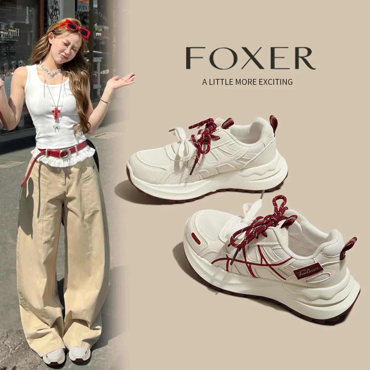 FOXER 2026 Nouvelles baskets en mesh pour femmes, chaussures décontractées respirantes à plateforme,