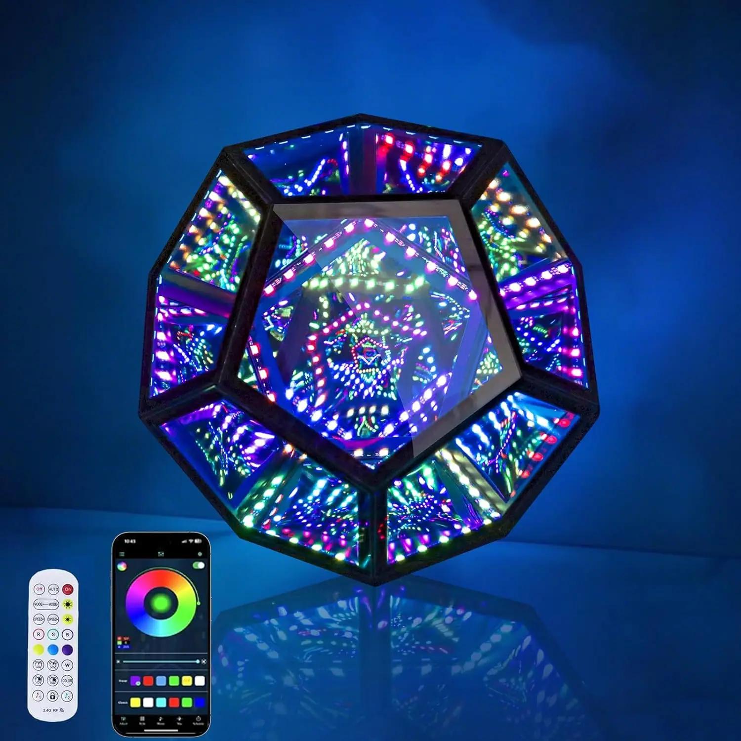 Lampe de nuit LED géométrique épurée, décoration créative pour la maison, cadeaux d'anniversaire, lu