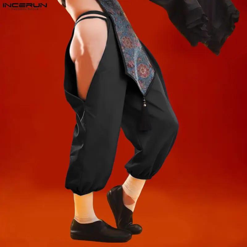 Pantalon de jogging INCERUN pour homme, coupe ample, taille élastique, ajouré, style streetwear, lon