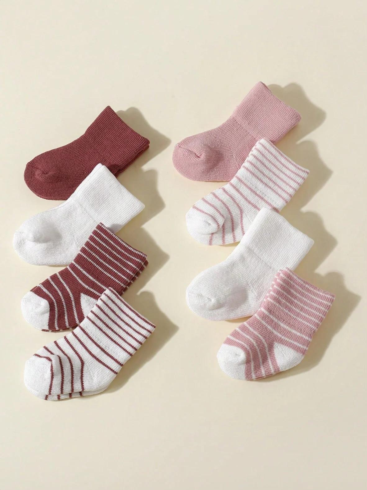 4 paires de chaussettes pour bébé de 0 à 12 mois, chaussettes souples antidérapantes pour garçons et