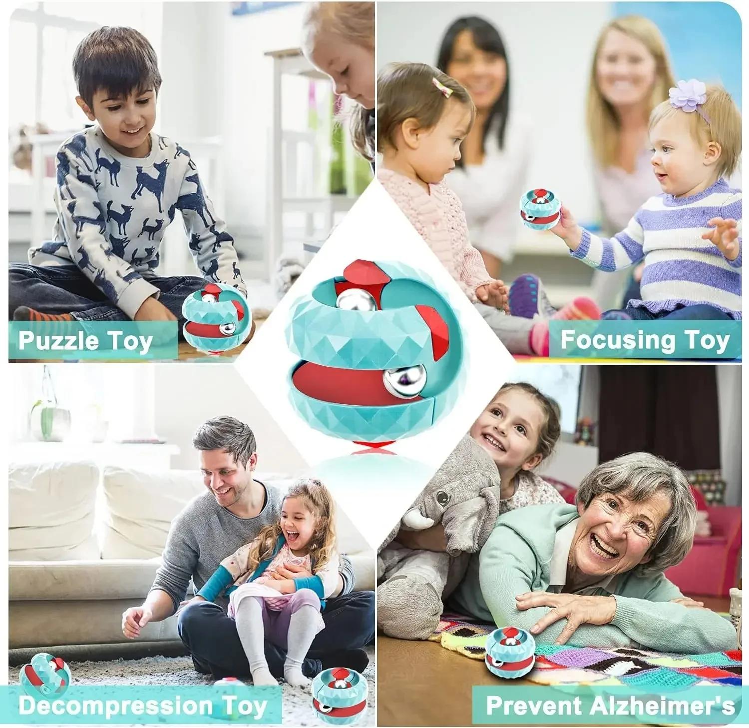 Jouet de décompression pour enfants, Cube de balle orbite, jouets sensoriels Anti-Stress, jouets Fid