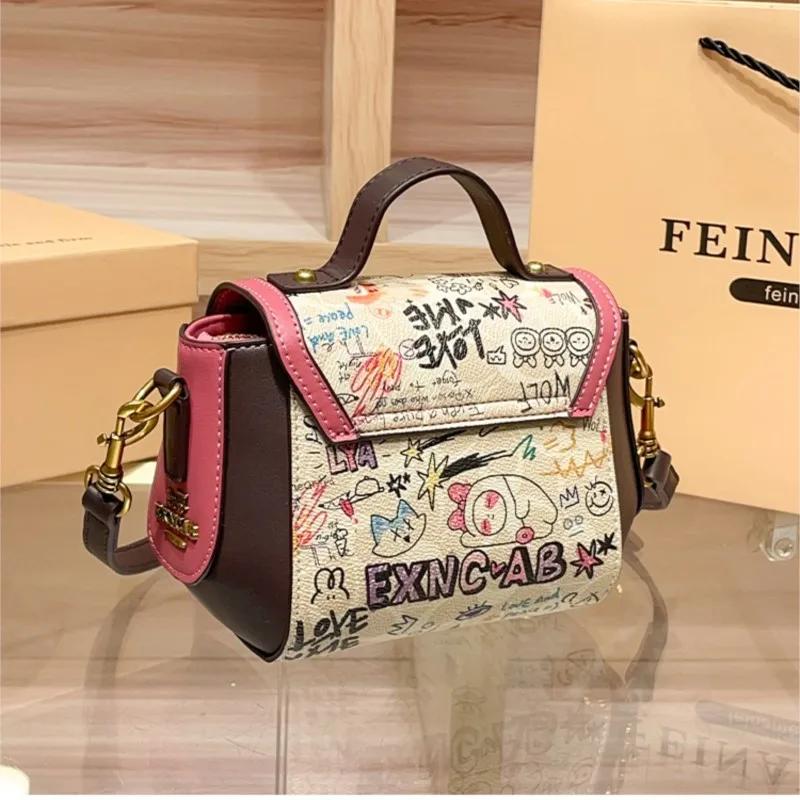 Sac à main graffiti léger pour femmes, marque de luxe, nouvelle mode haut de gamme, multifonctionnel
