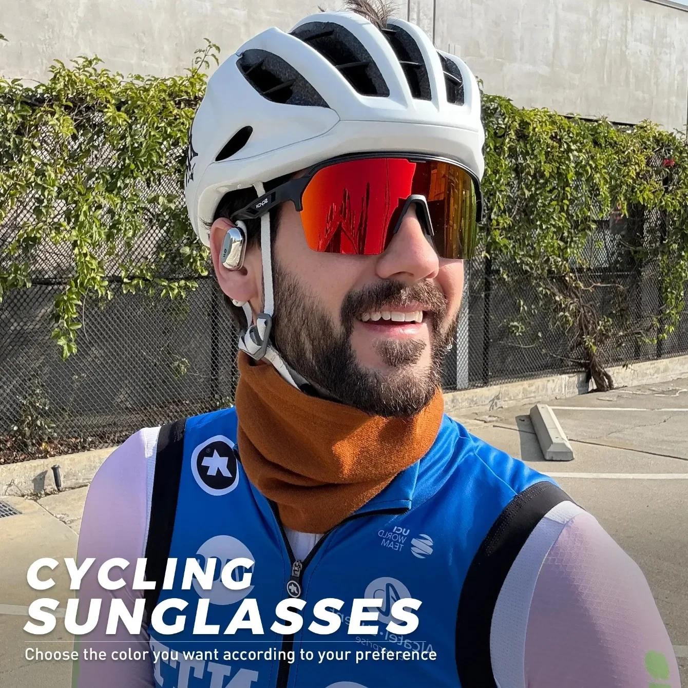 Lunettes de cyclisme SCVCN, lunettes de soleil photochromiques pour hommes, lunettes de sport d'exté