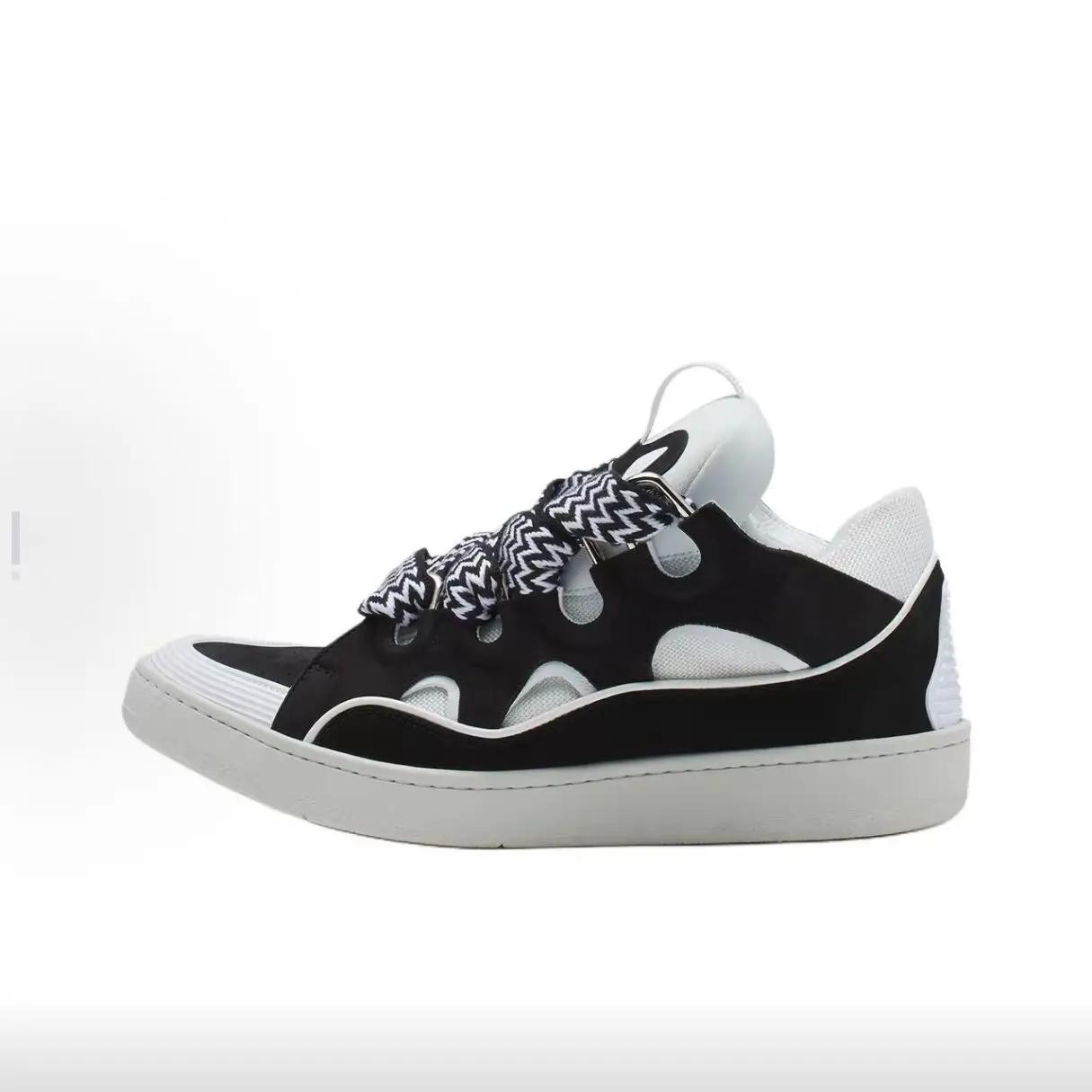Nouvelles baskets à lacets LANVIN SPORT, plateforme, semelle épaisse, bout rond, couleurs mélangées,