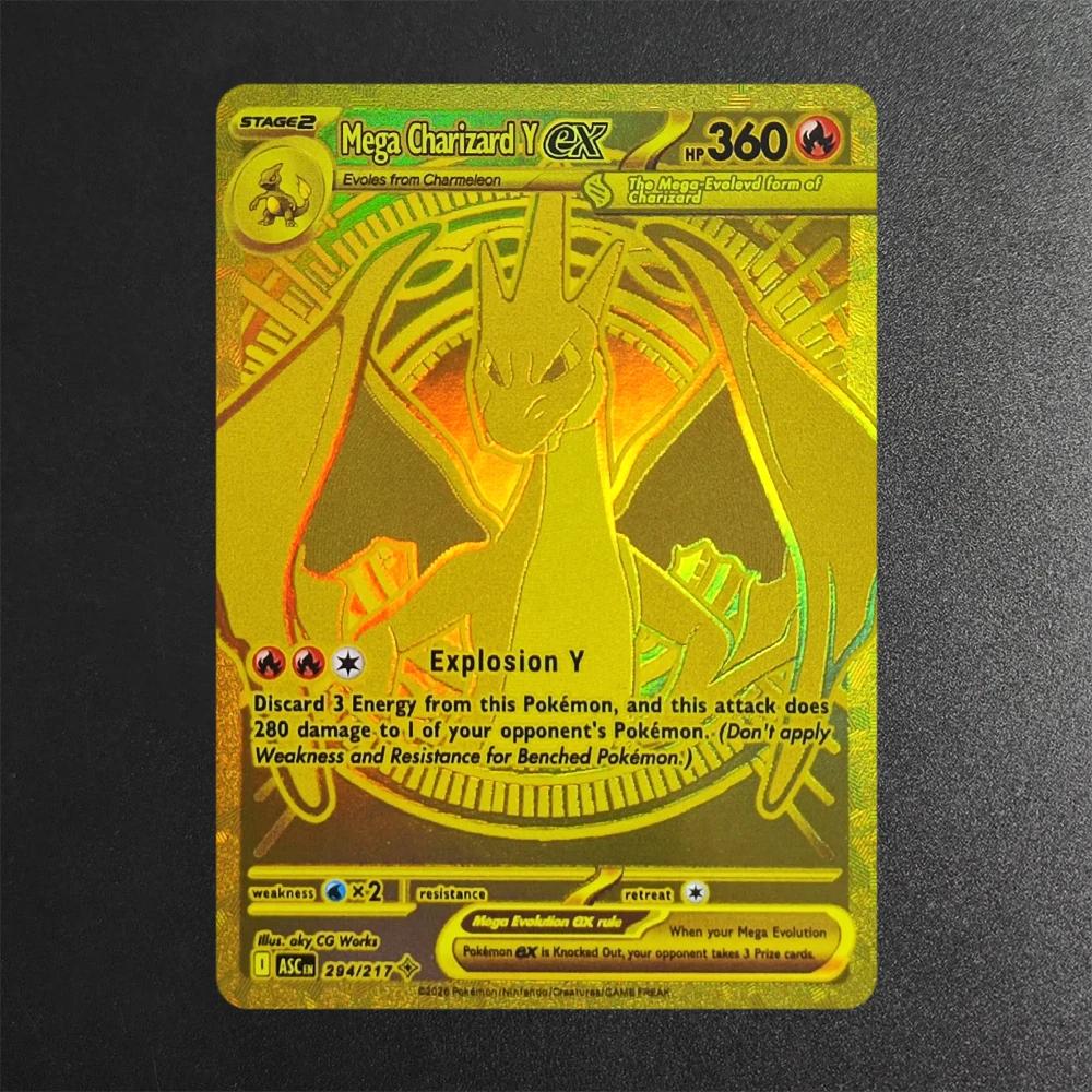 Carte Pokémon Proxy 2025 EN MEGA Gengar EX ASC 284-217 SAR Super Rare, Carte de Collection Unique, C
