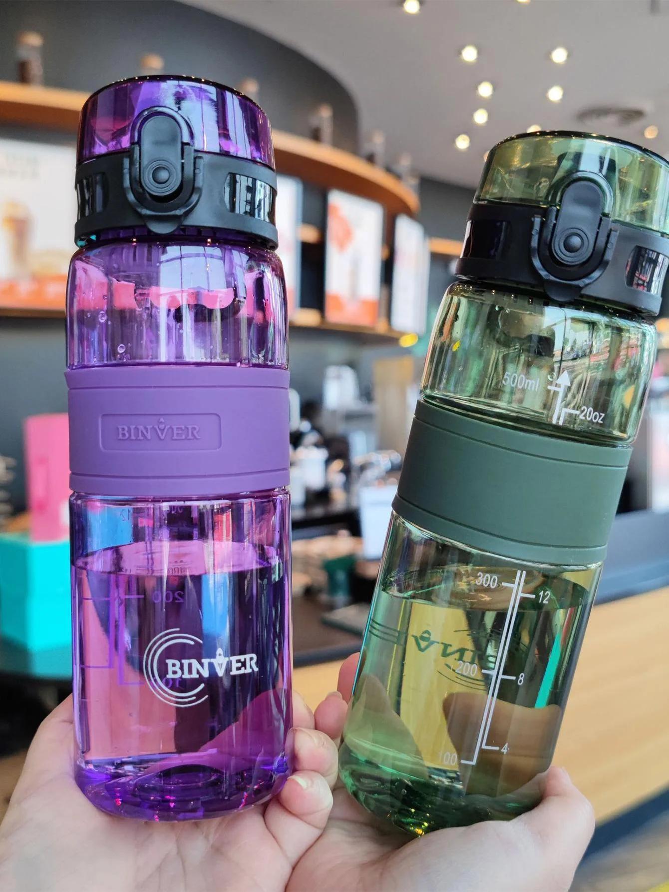 Bouteille d'eau de sport de 500ml, tasse en plastique Portable anti-fuite, verres avec filtre à thé,