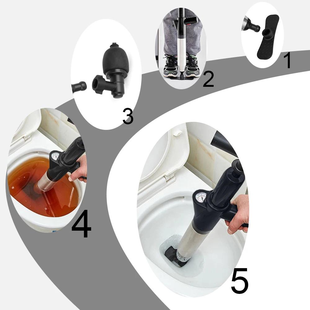 Piston de vidange haute pression pour toilettes, dissolvant de bouchons de dragage, déboucheur de tu