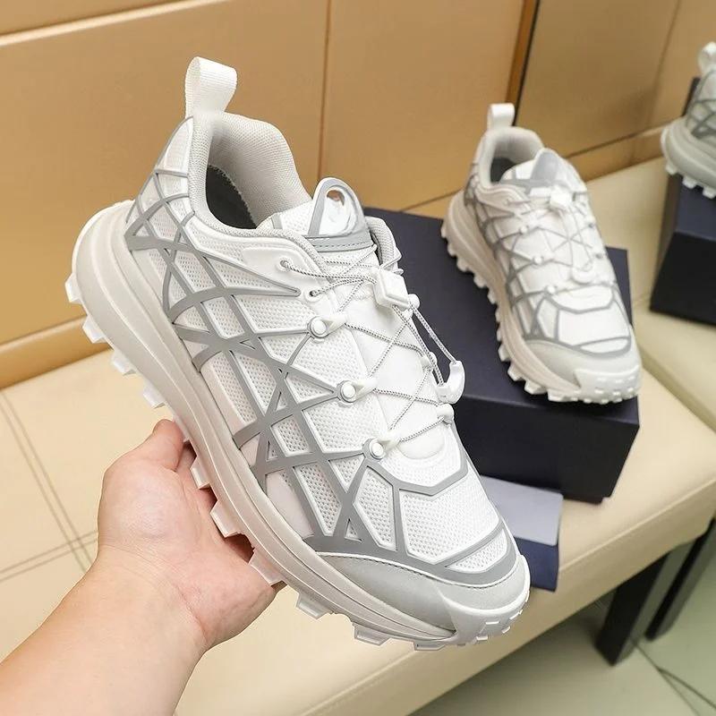 Baskets de luxe pour hommes, respirantes en maille, style fin, chaussures d'été décontractées, confo
